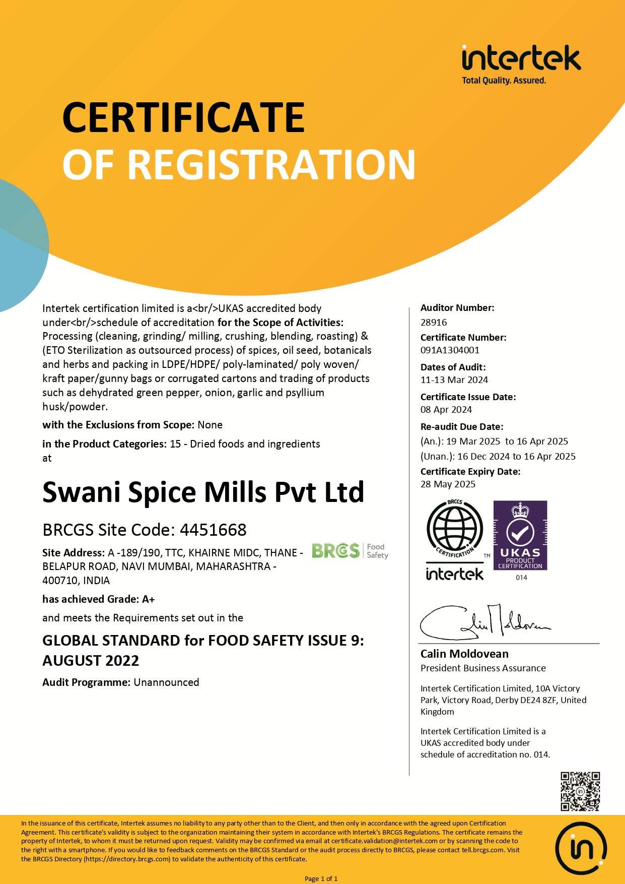 certificate
