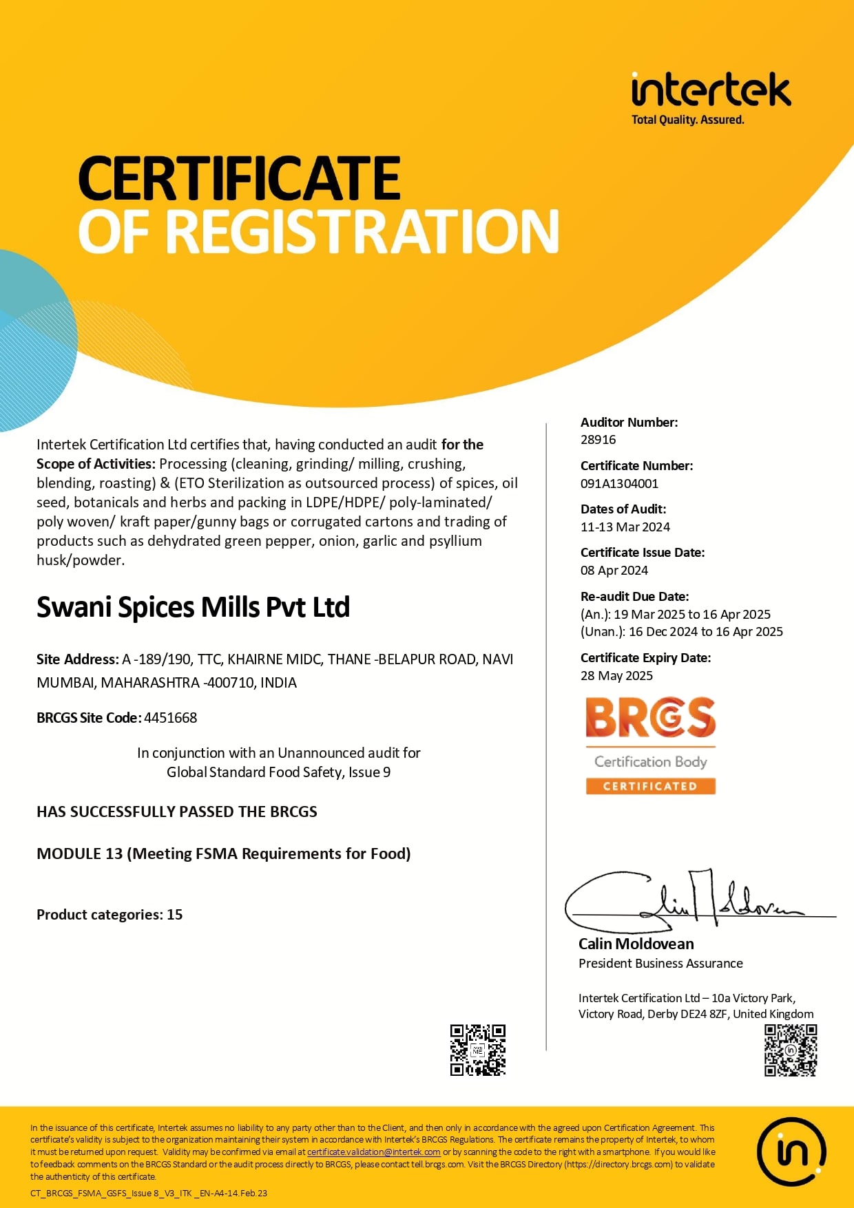certificate